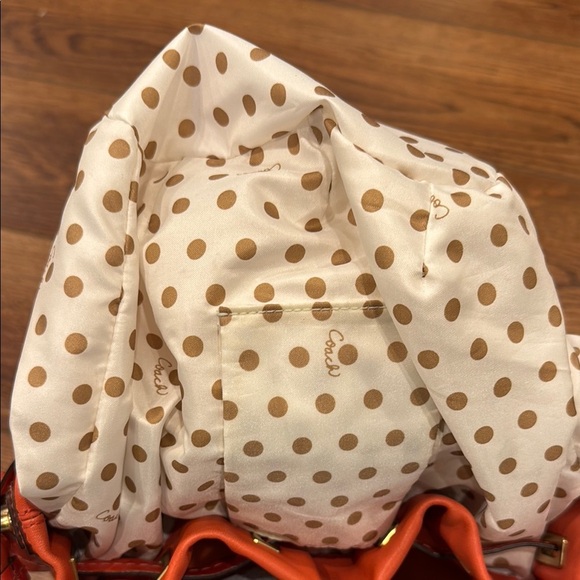 Coach Salmon Leather Bucket Bag - Picture 4 of 14